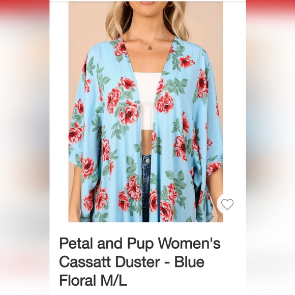 Kimono-blue floral - Picture 5 of 11